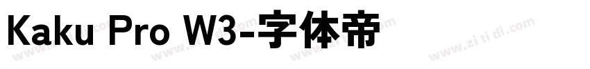 Kaku Pro W3字体转换 Kaku Pro W3字体转换